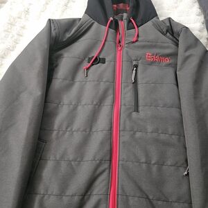 Gray and Black Jacket with Red Accents